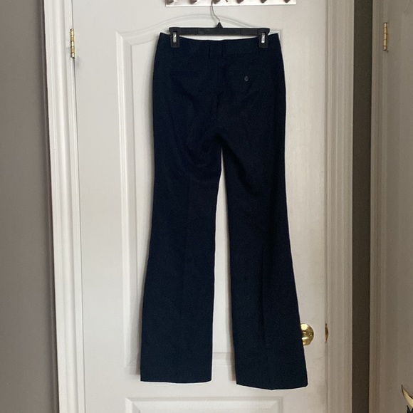 J Crew Favourite Pants Wool Navy Blue Full Length Flare Pants Career Office - Picture 5 of 7